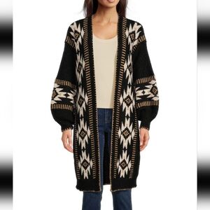 DRIFTWOOD Black and Cream Patterned Sweater